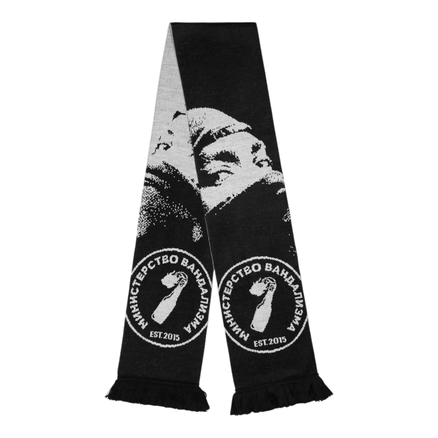 Black Patterned Scarf